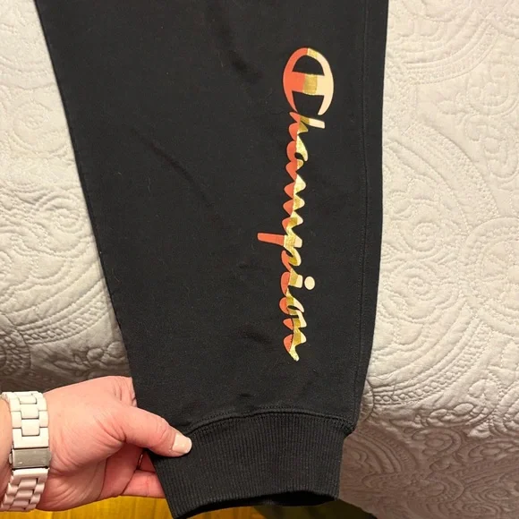 Champion Black Joggers with Multicolor Script - Picture 4 of 5